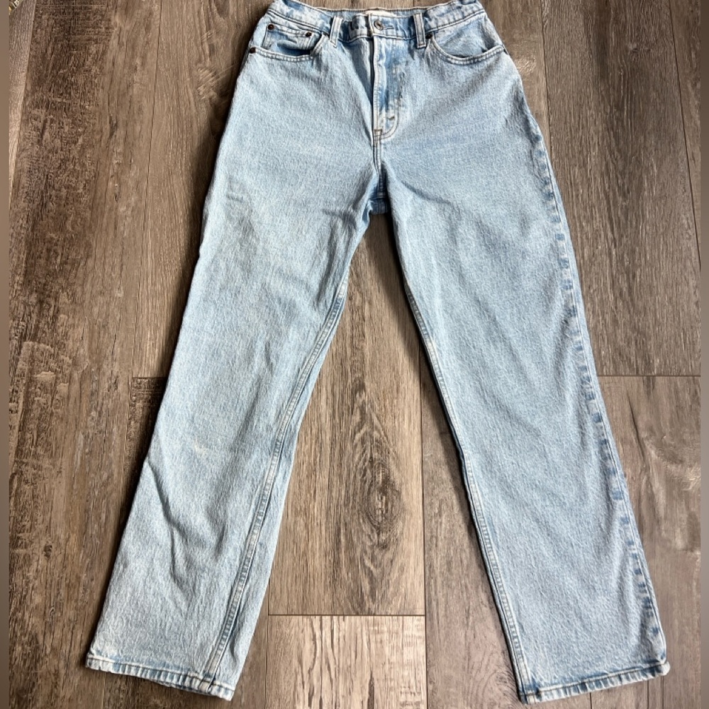 Abercrombie & Fitch The 90s Straight Ultra High Rise Curve Love Size 27/4s - Picture 15 of 15